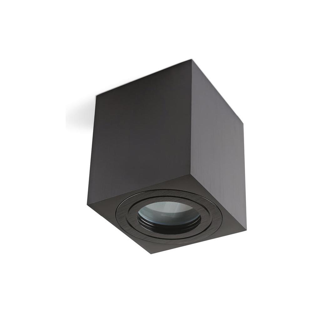 Kattovalaisin AQUARIUS SQUARE GU10 max. 35W musta neliö IP44 sisäkäyttöön