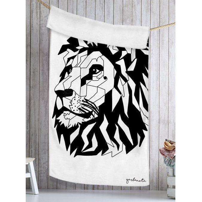 Kylpypyyhe Musta Leijona - Valkoinen-Garbanota