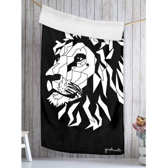 Kylpypyyhe Valkoinen Leijona - Musta-Garbanota