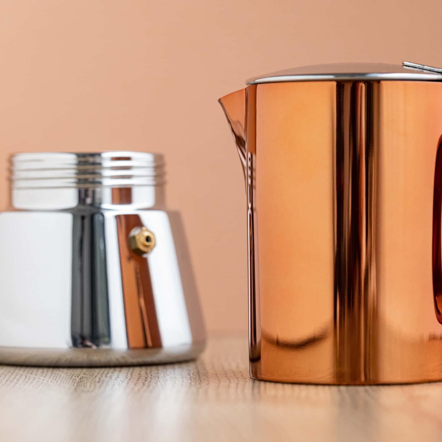La Cafetière Polished Stainless Steel Copper Stovetop - 300 ml - Kotikauppa