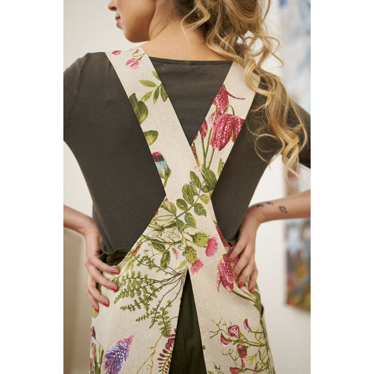 Ladies' Apron with Crossed Straps - Botanico - Kotikauppa