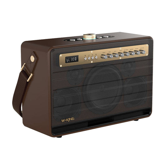 Langattomat Bluetooth kaiuttimet W-KING K6L 120W (brown) - Kotikauppa
