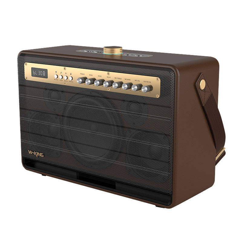 Langattomat Bluetooth kaiuttimet W-KING K6L 120W (brown) - Kotikauppa