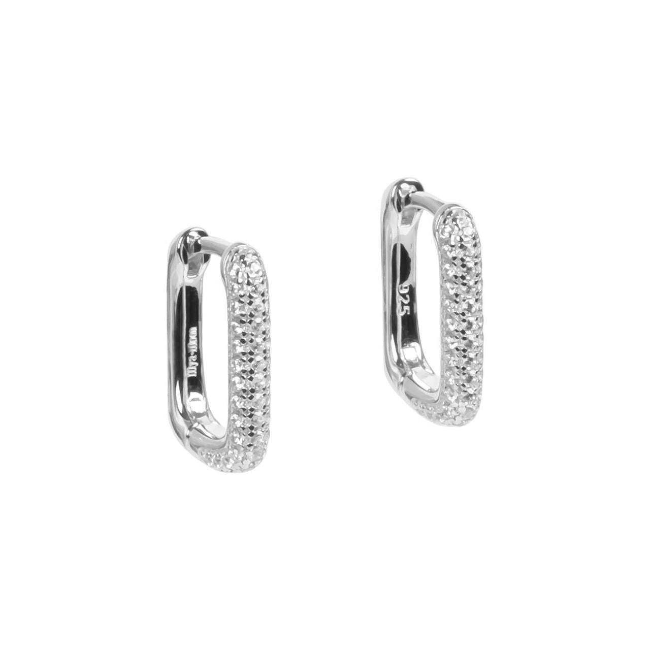 Metropolitan Glow White Earrings - Rose Gold and Silver