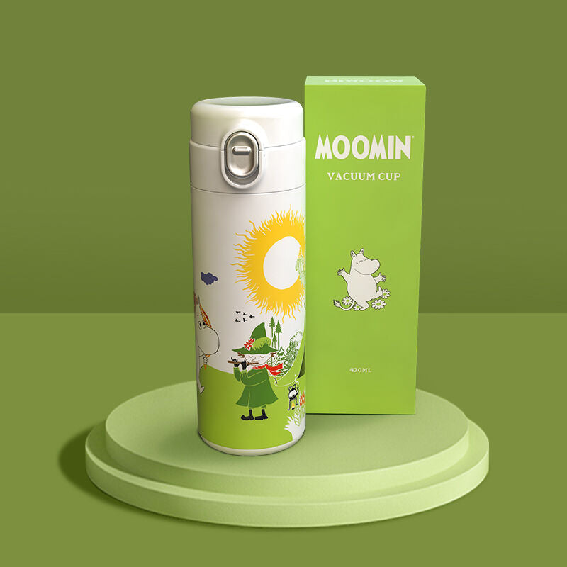 Termospullo Muumi 420 ml valko-vihreä