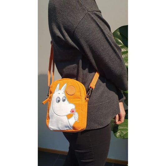 Muumi olkalaukku Muumipeikko - Oranssi vakosametti
