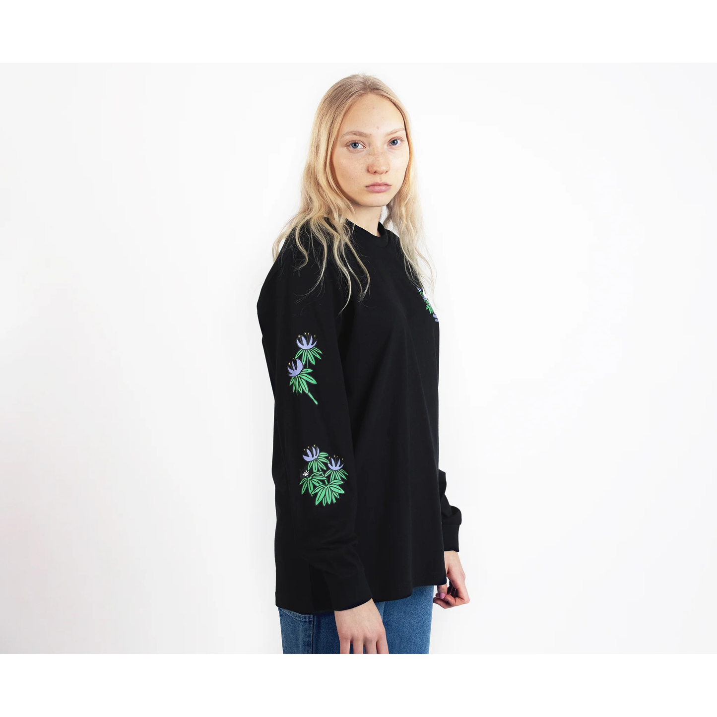 Hide and Seek Longsleeve Shirt With Cuffrib Unisex - Black