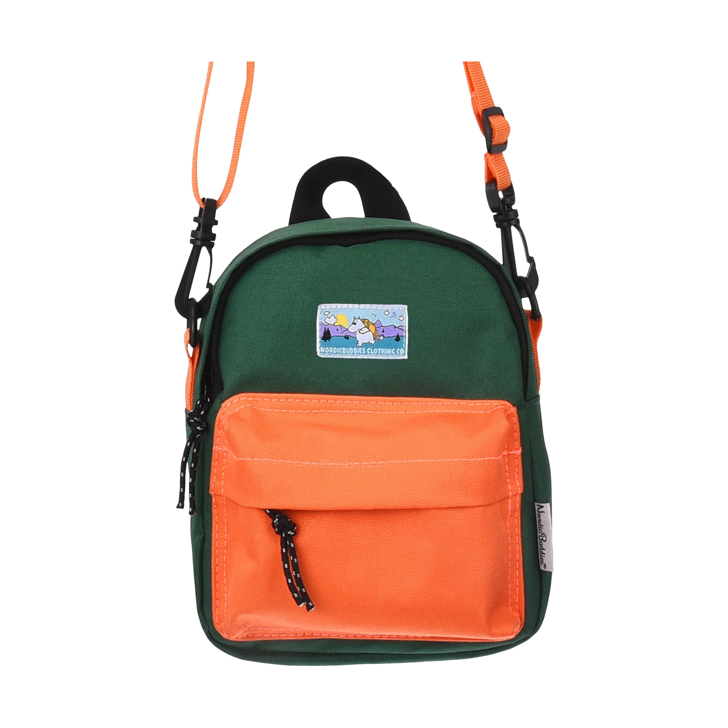 Moomintroll Adventure Cross Body Bag - Dark Green and Orange