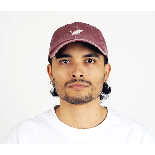 Moomintroll Washed Denim Adult Cap - Burgundy