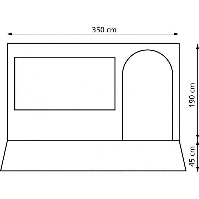 Markiisiteltta Narvik 350 (220cm*230cm) polyesterinharmaa - Kotikauppa