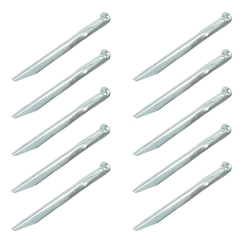 Metallinen puolipyöreä telttakiila 22cm 10 kpl sisään polyeteenipussissa - Kotikauppa