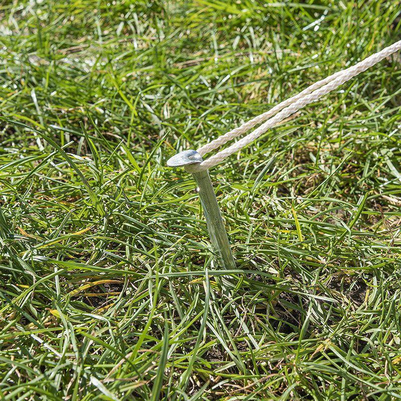 Metallinen puolipyöreä telttakiila 22cm 10 kpl sisään polyeteenipussissa - Kotikauppa