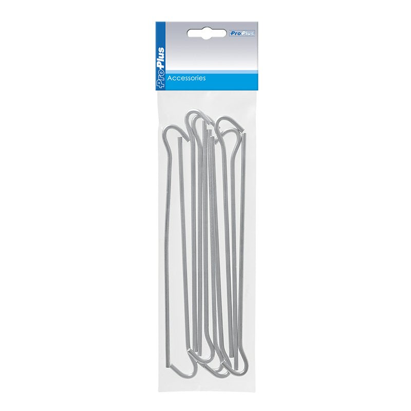 Metallinen telttakiila 22cm avosilmukalla 10 kpl sisään polyeteenipussissa | 364684S | 8717249105565 | Kotikauppa | ProPlus