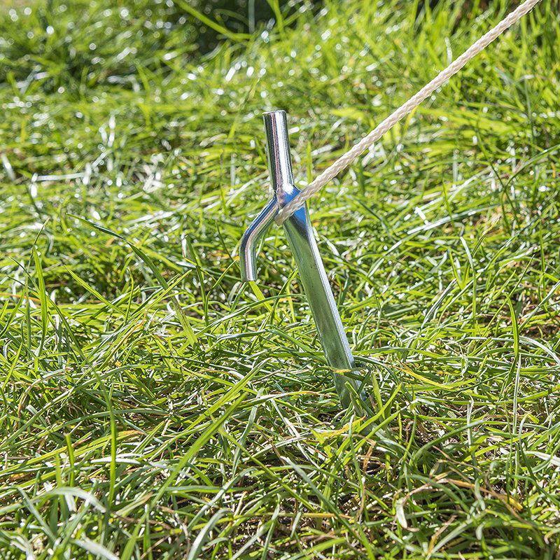 Metallinen telttakiila 25cm koukulla 6 kpl sisään polyeteenipussissa - Kotikauppa