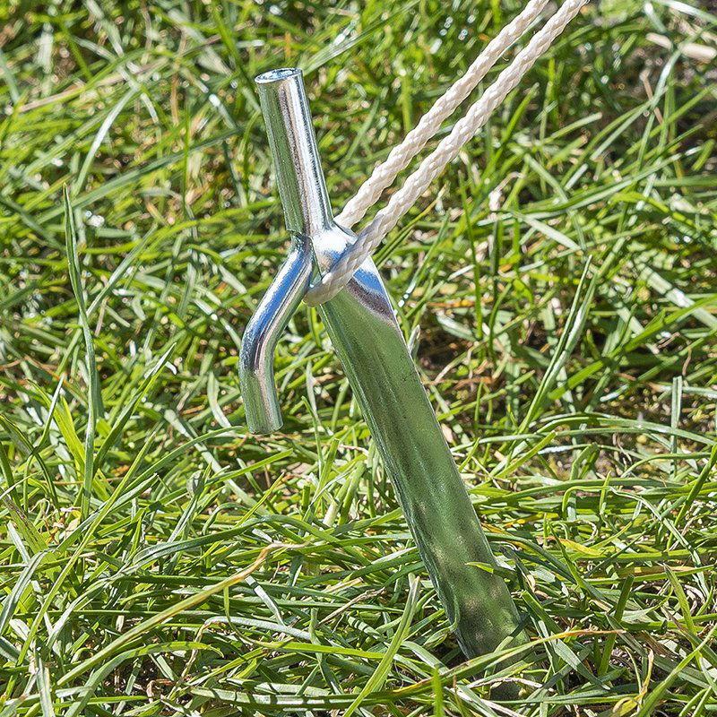 Metallinen telttakiila 25cm koukulla 6 kpl sisään polyeteenipussissa - Kotikauppa
