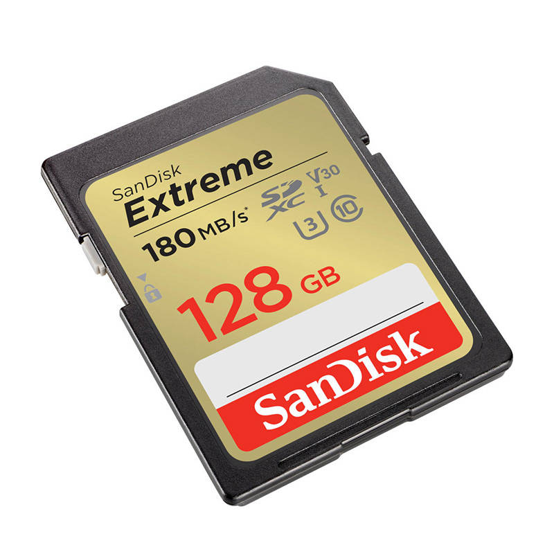 MuistikorttiSANDISK EXTREME SDXC 128 GB 180/90 MB/s UHS-I U3 (SDSDXVA-128G-GNCIN) - Kotikauppa