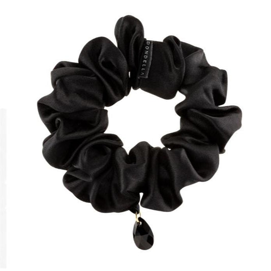 Murberry-silkki scrunchie/hiusdonitsi (musta) - Kotikauppa