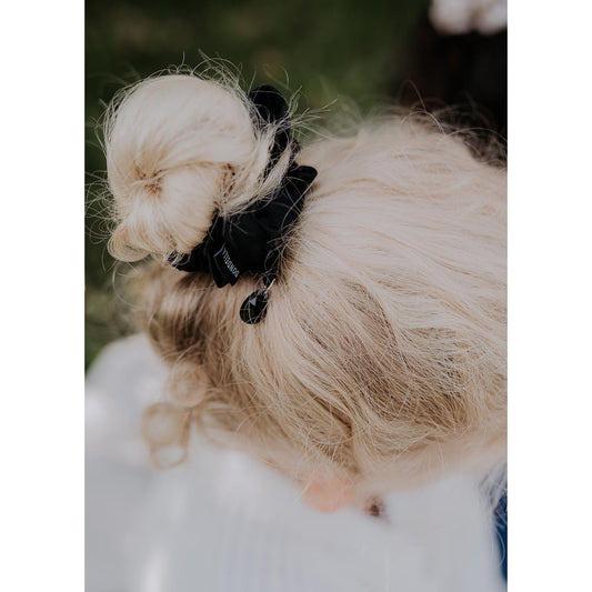 Murberry-silkki scrunchie/hiusdonitsi (musta) - Kotikauppa