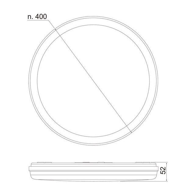 18W NERO LED-kattovalaisin 3000K/4000K Ø400mm 1700lm IP44 IK10