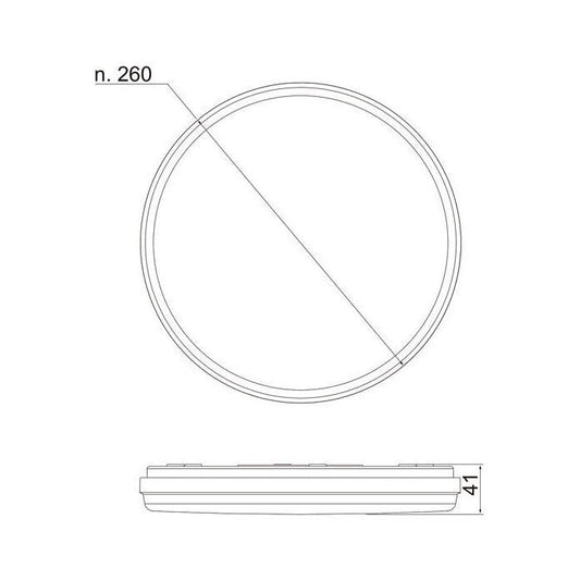 9W NERO LED-kattovalaisin 3000K/4000K Ø260mm 700lm IP44 IK10