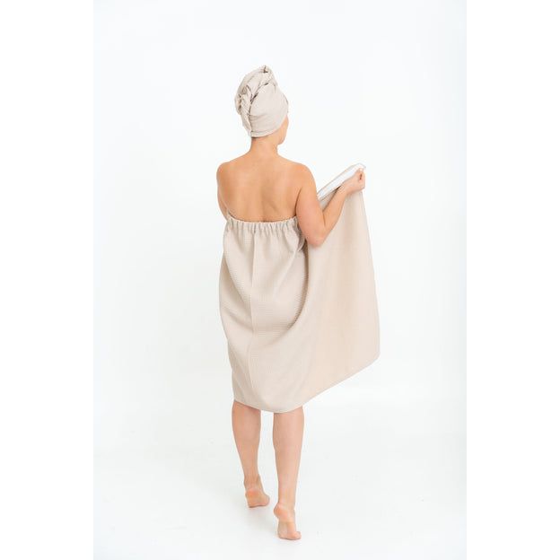 Women's Spa Wrap Towel with Velcro and Elastic