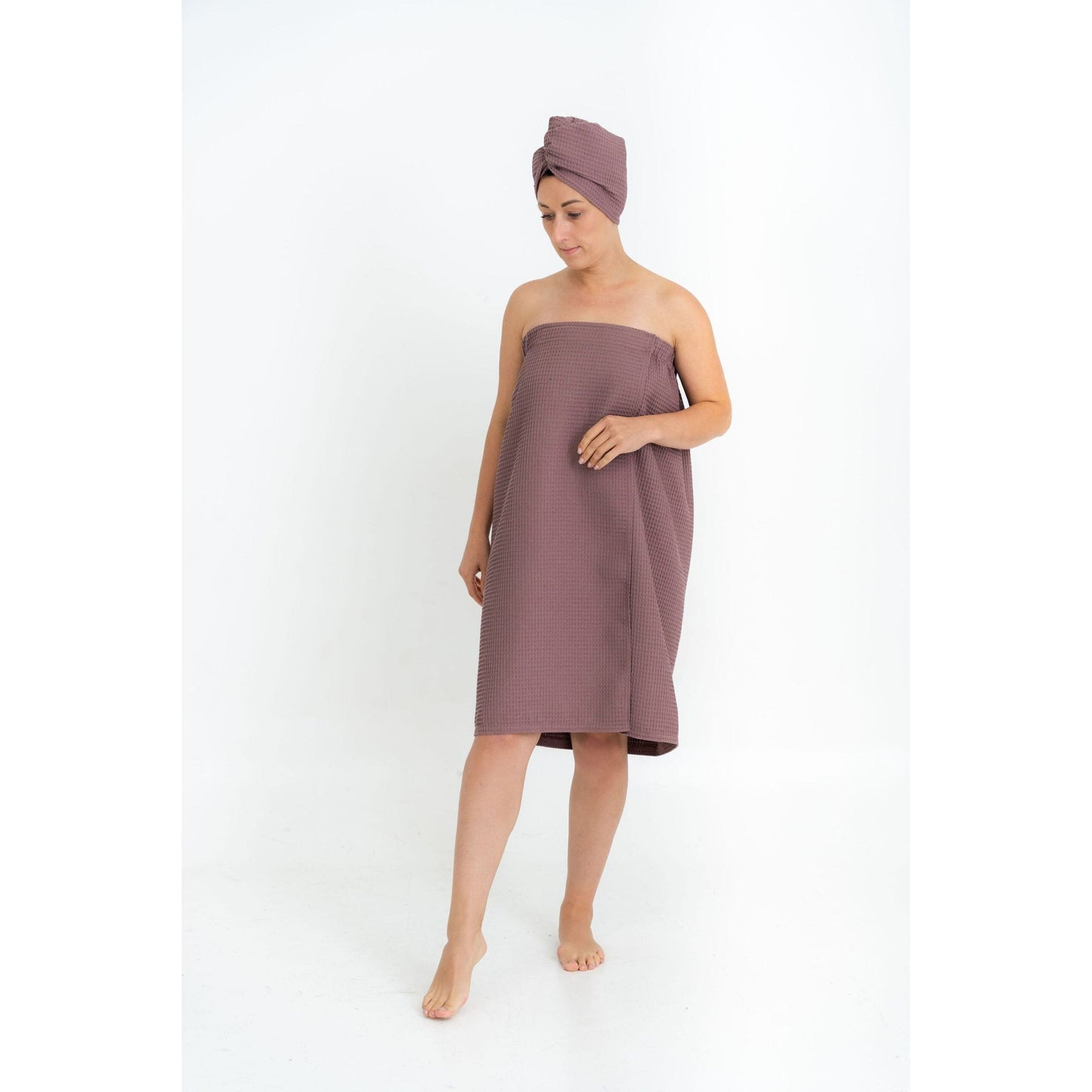 Women's Spa Wrap Towel with Velcro and Elastic