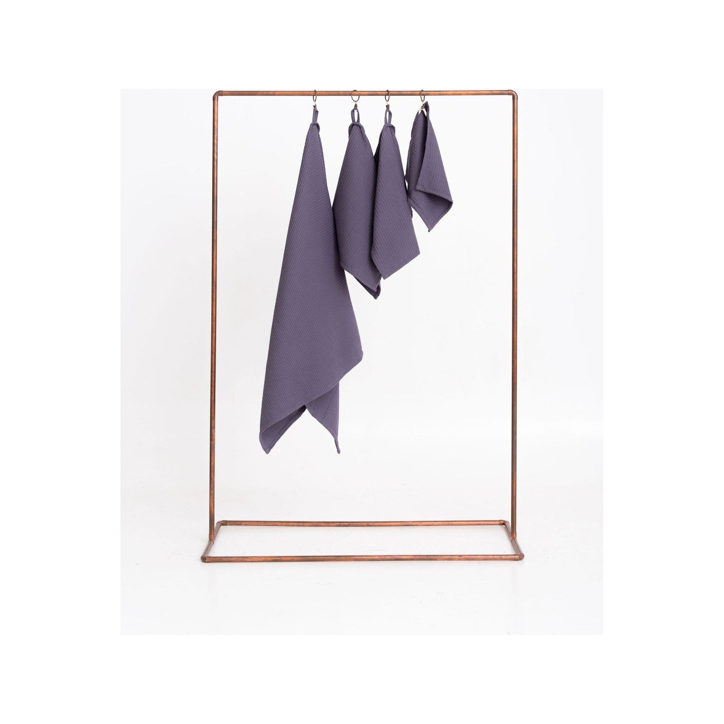 Organic Waffle Cotton Towel - Purple