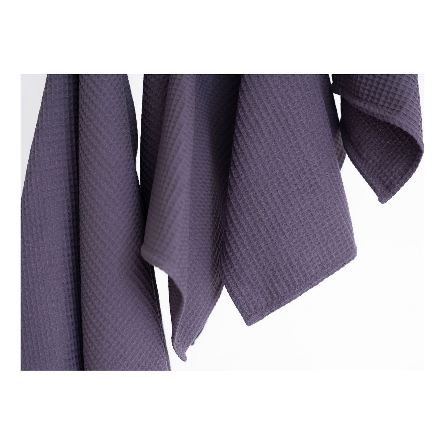 Organic Waffle Cotton Towel - Purple