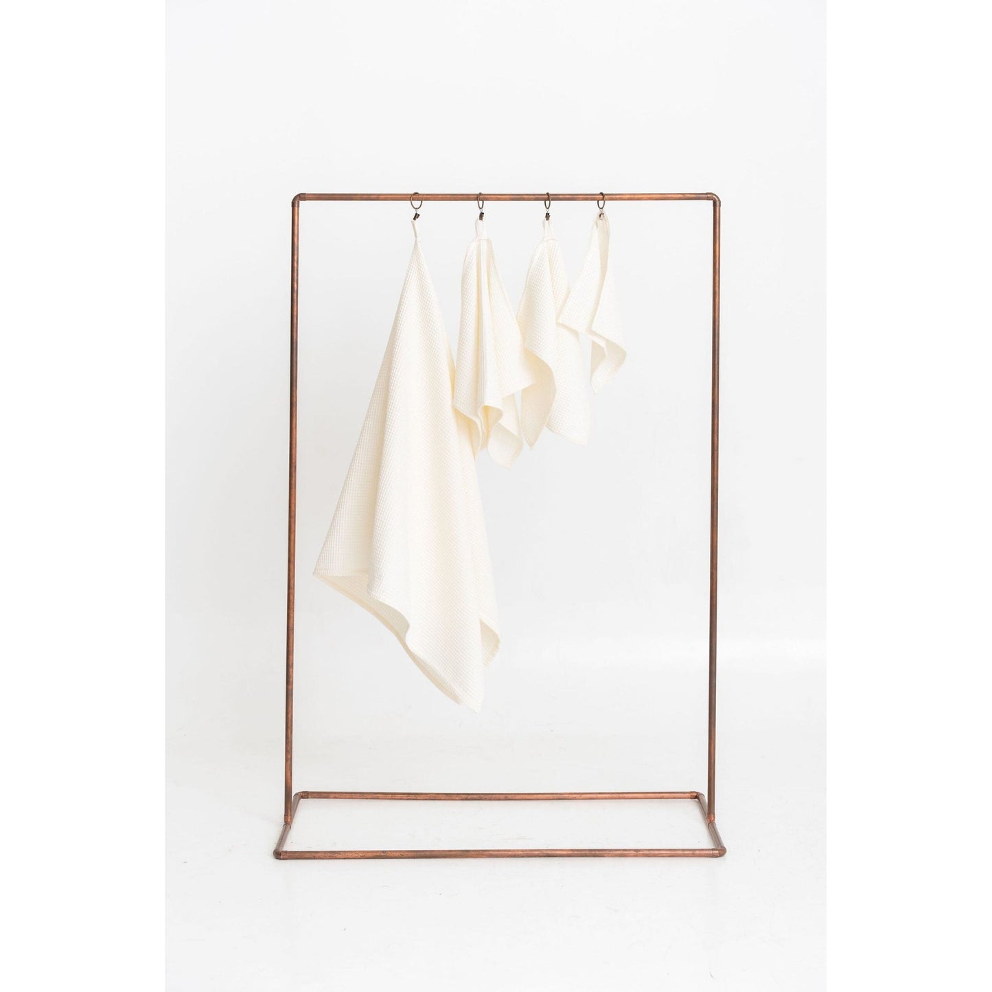 Organic Waffle Cotton Towel - Cream