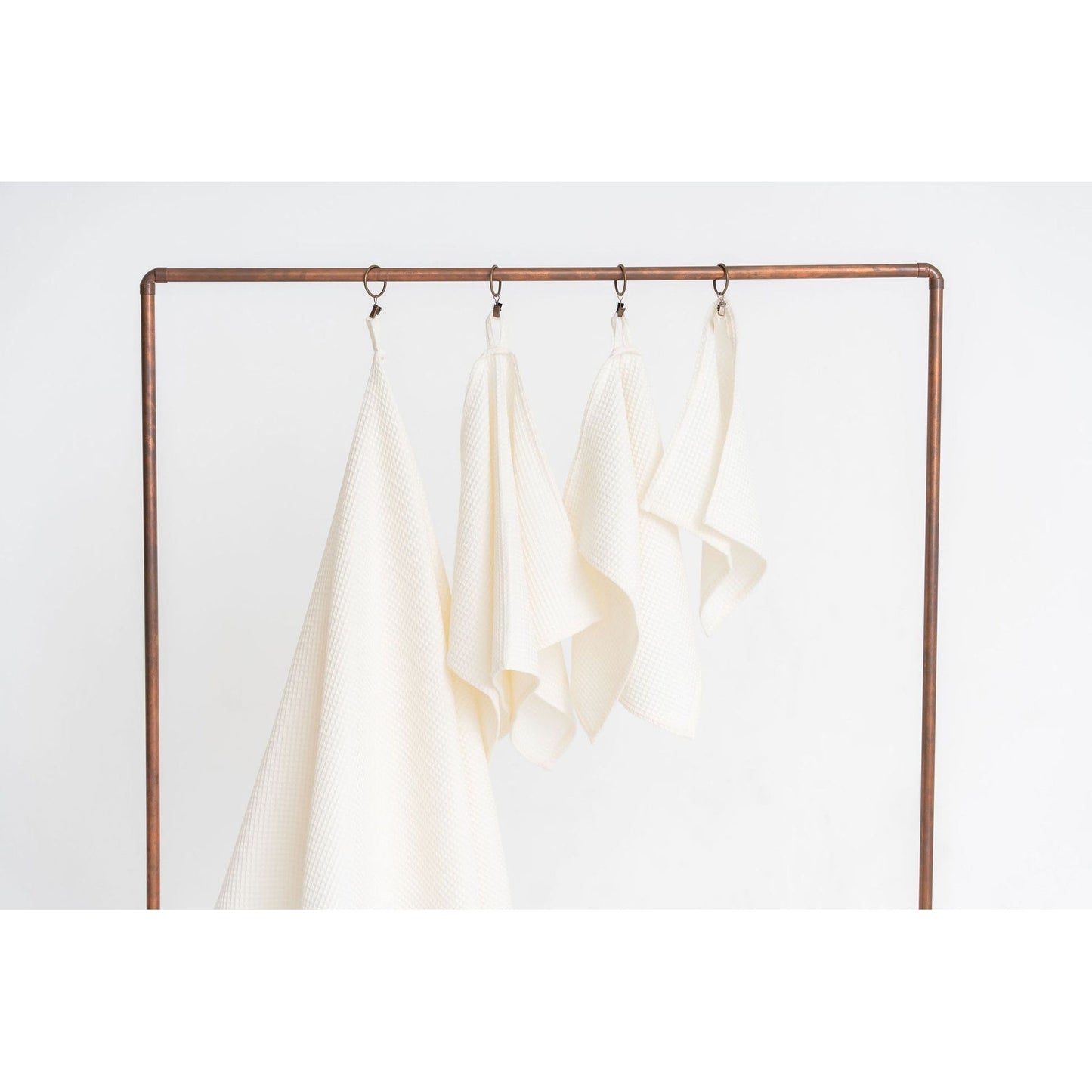 Organic Waffle Cotton Towel - Cream