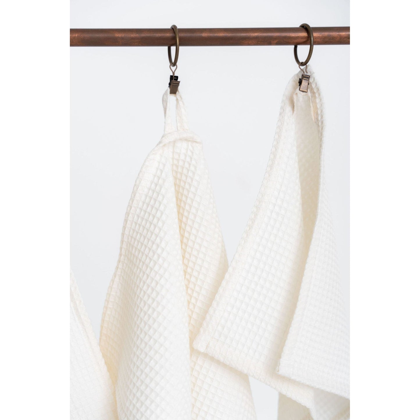 Organic Waffle Cotton Towel - Cream