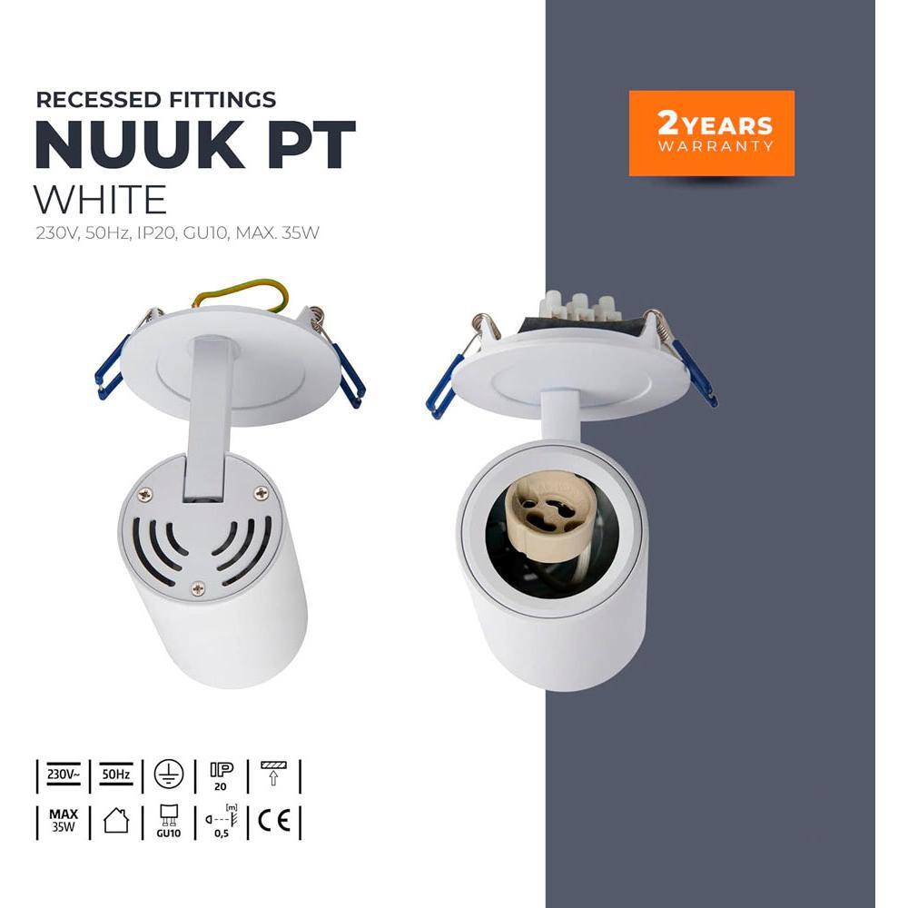 NUUK LED-spottivalaisin uppo, valkoinen