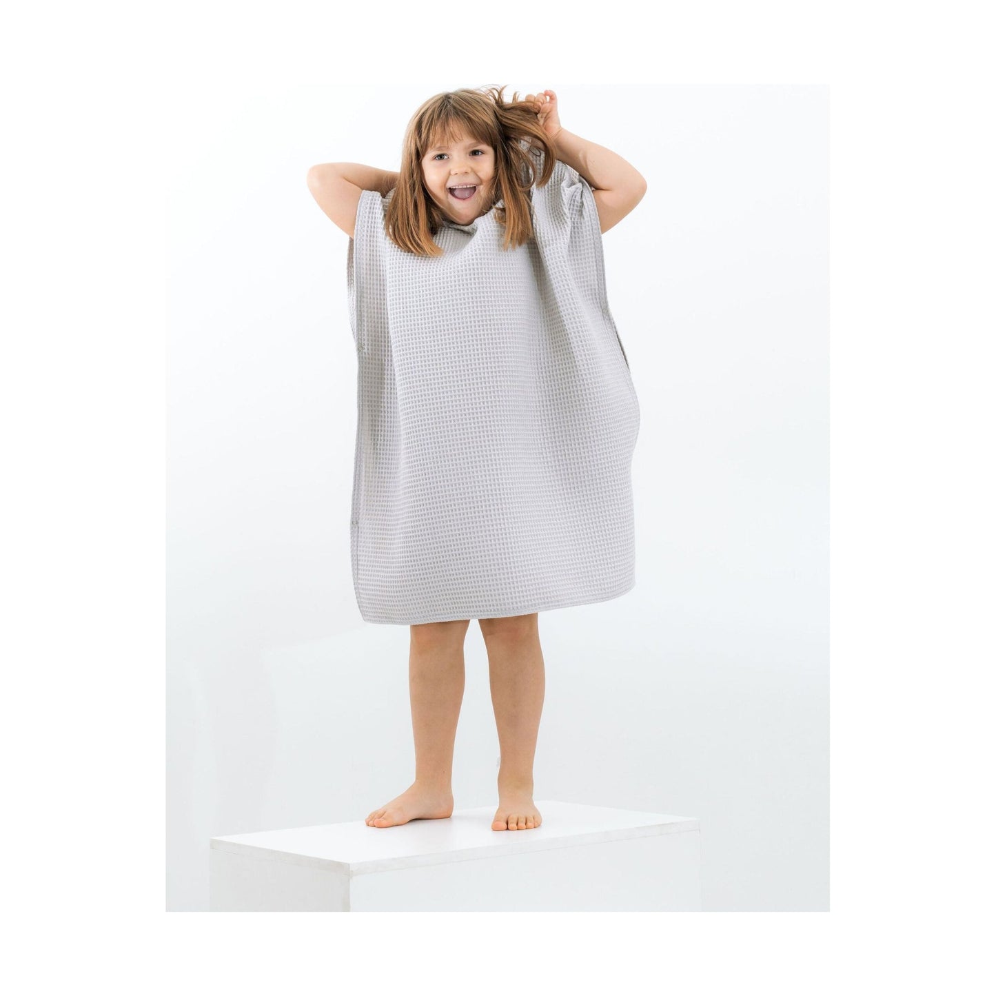 Waffle Fabric Kids' Poncho
