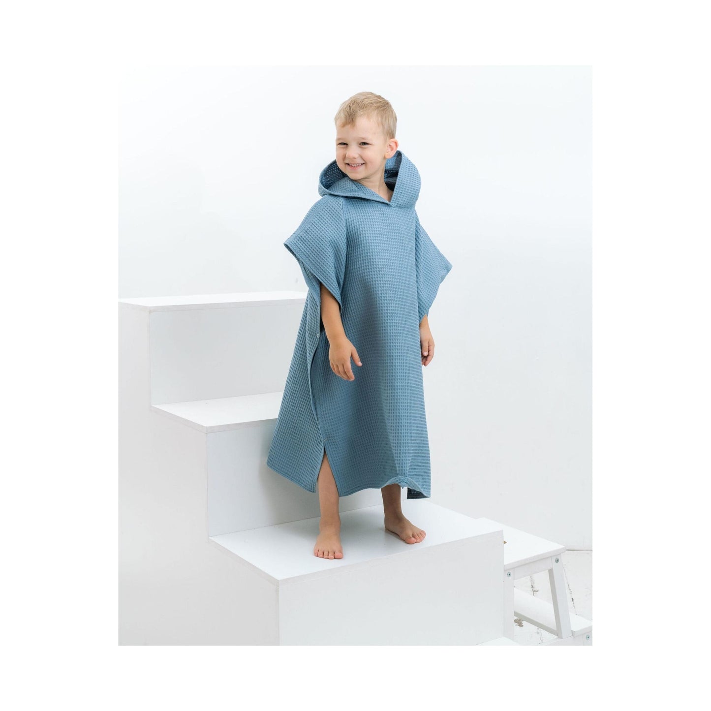 Waffle Fabric Kids' Poncho