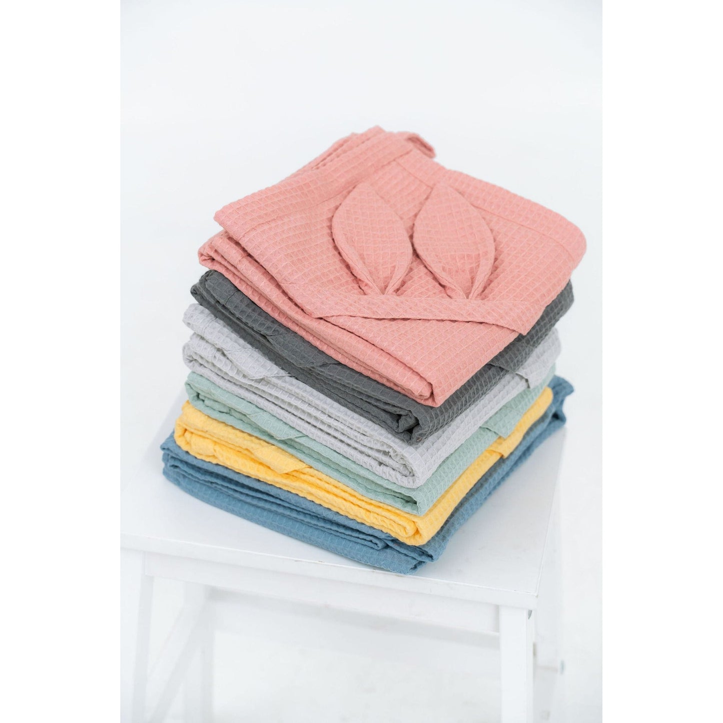 Waffle Fabric Towel with Bunny Ears