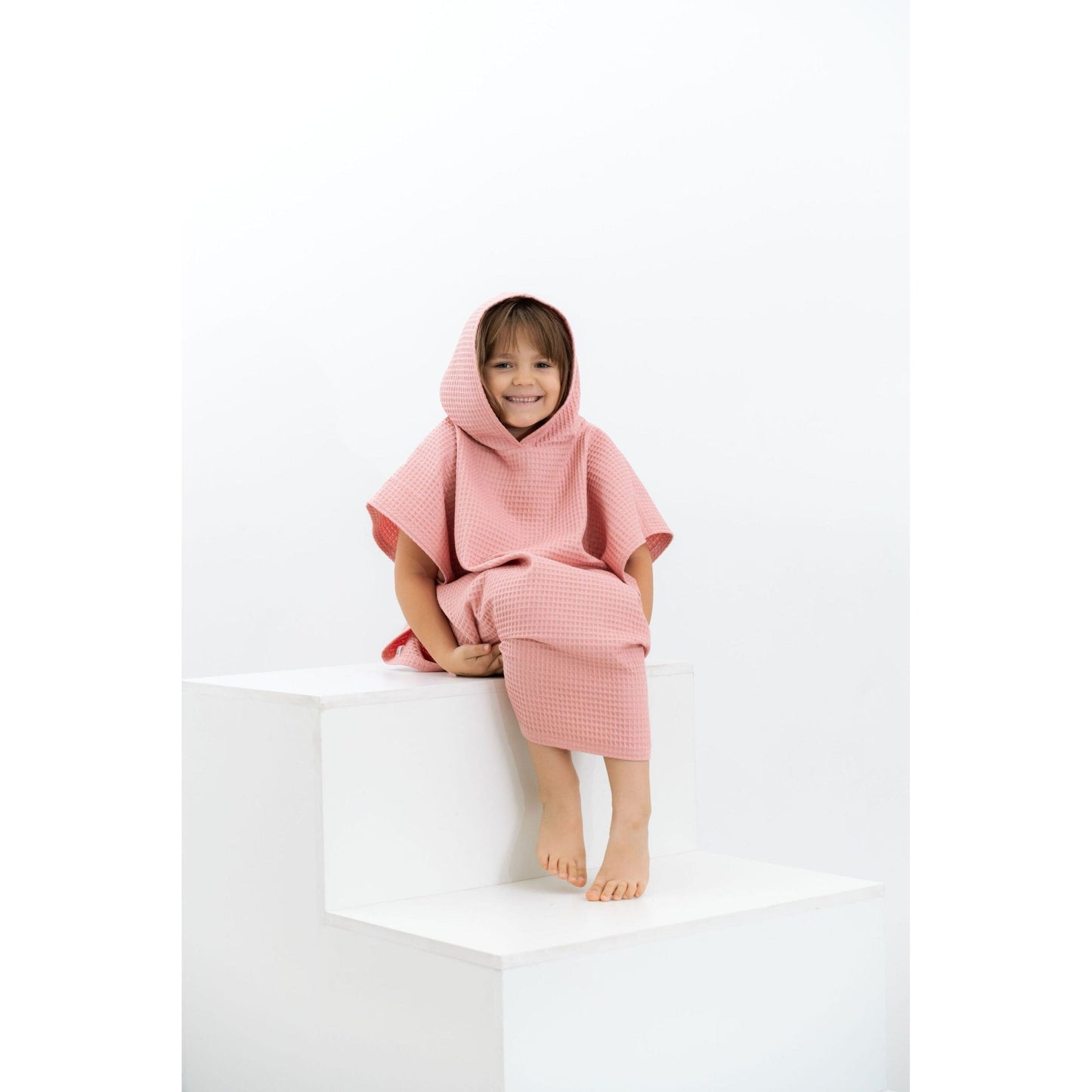 Waffle Fabric Kids' Poncho