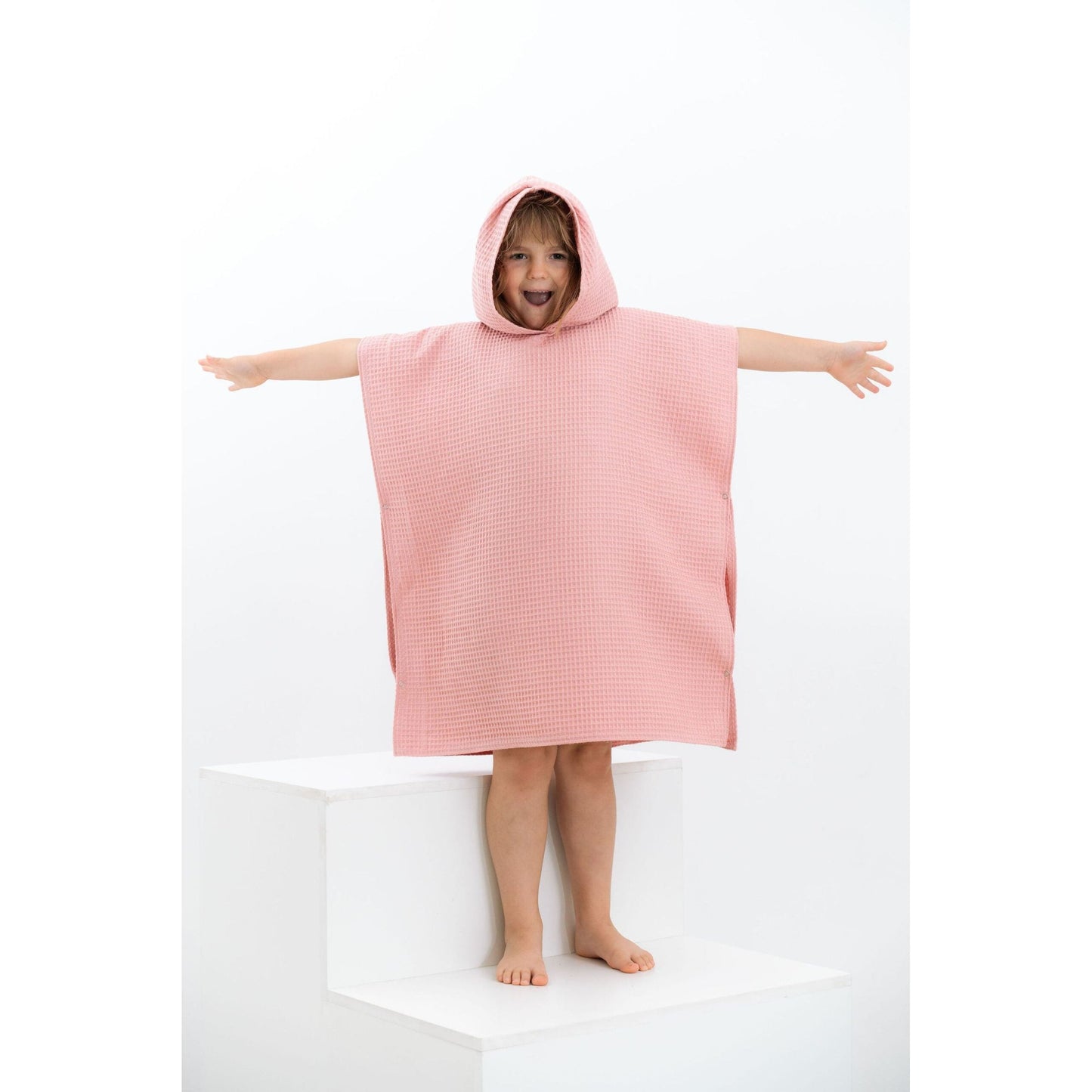Waffle Fabric Kids' Poncho