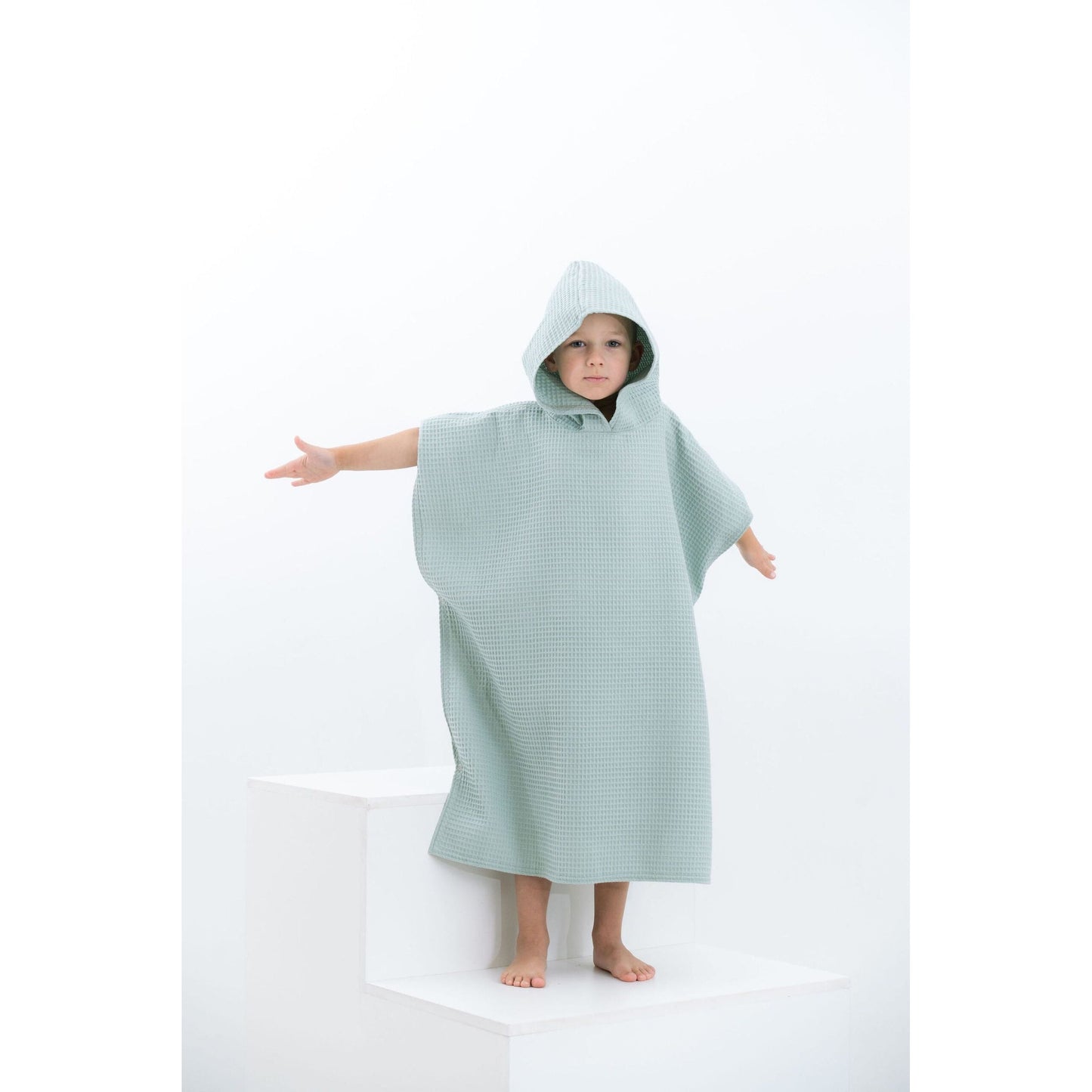 Waffle Fabric Kids' Poncho