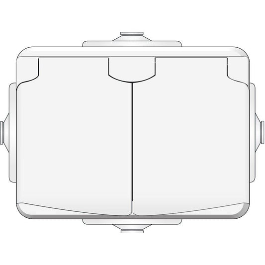 Pistorasia Onnline 2S/16A/250V/IP44 PPR 0X VALKOINEN