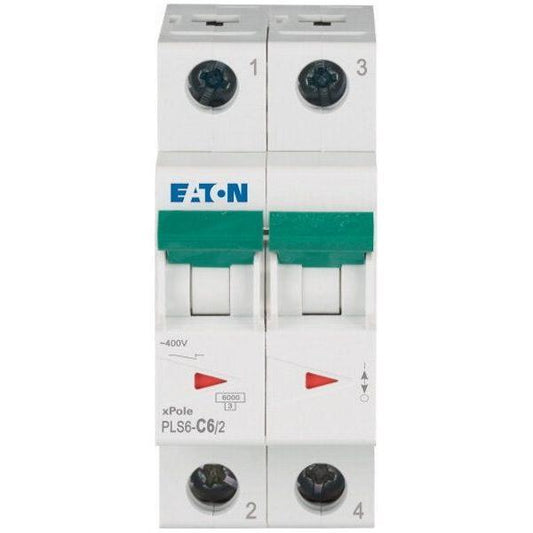 JOHDONSUOJAKATKAISIJA EATON PLS6-C6/2, 6kA 2-NAP C 6A