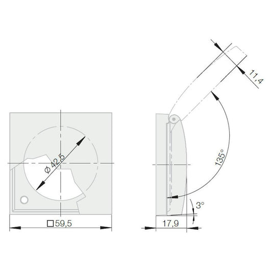 Berker kannellinen kehys antrasiitti matta