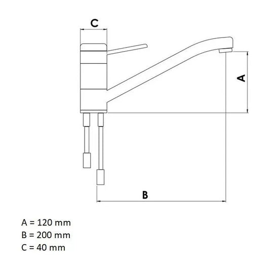 Painevesihana 200mm juoksuputki Sekoitushana teräs