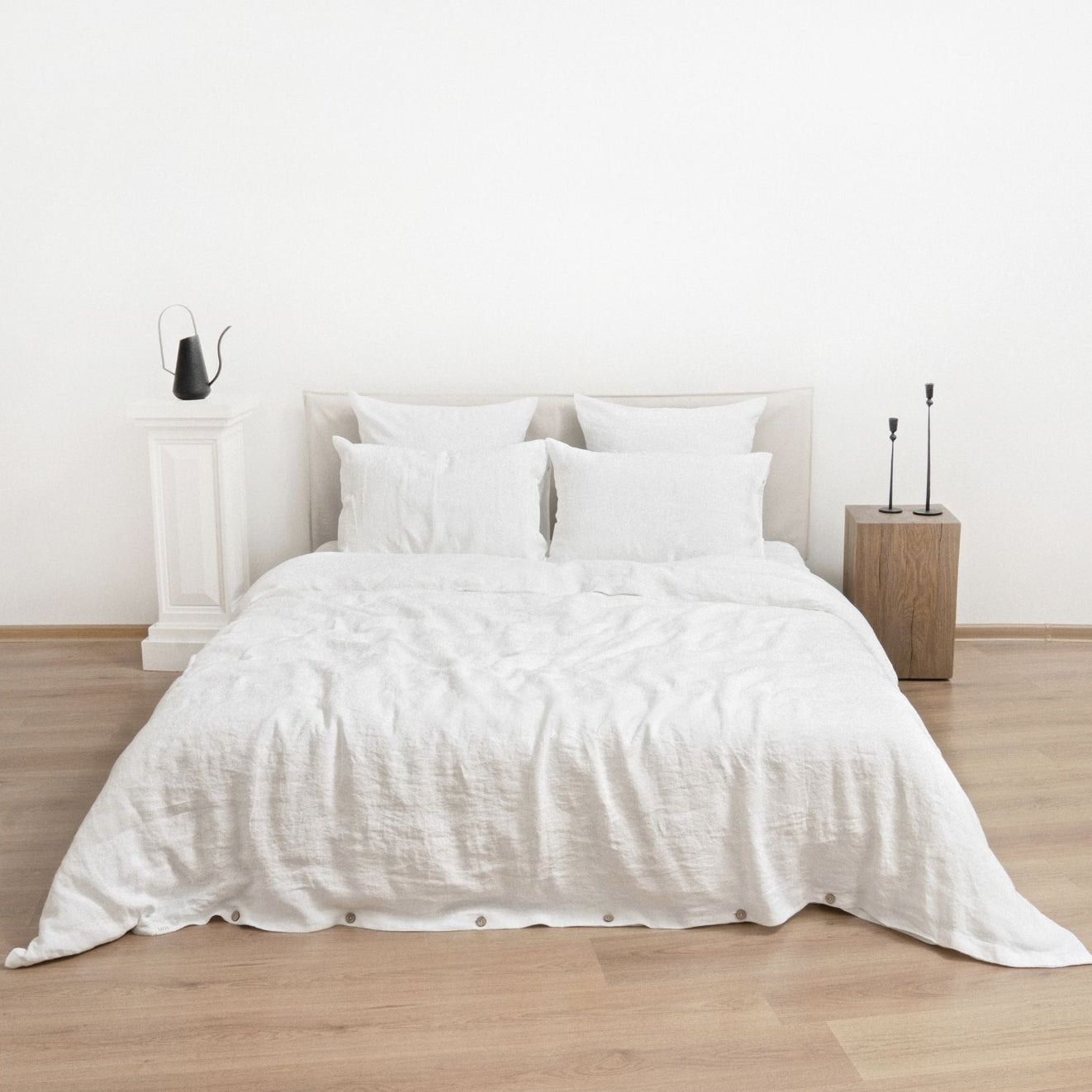 Pellava pussilakanasetti - White (Parivuode) - Linen Tales