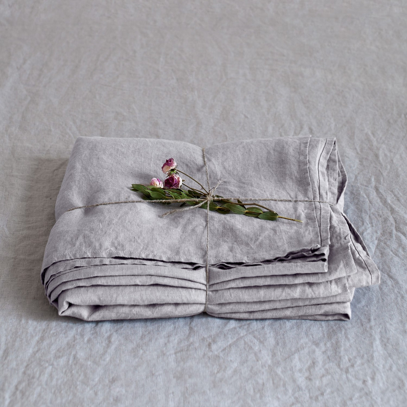 Pellavalakana Kivipesty Light Grey (245x280 cm) - Linen Tales