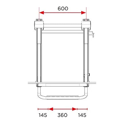 Polkupyöräteline Lift Short 12 V. Korkeus 830-1210 mm