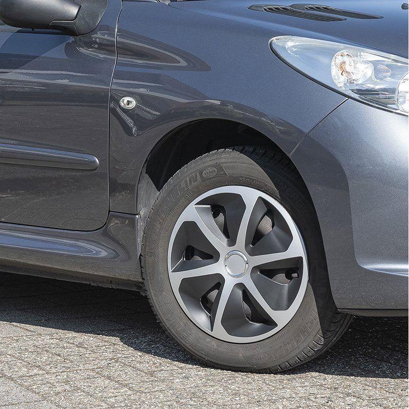 Pölykapseli Roco hopea/musta 15 tuumaa 4 kpl laatikossa - Kotikauppa