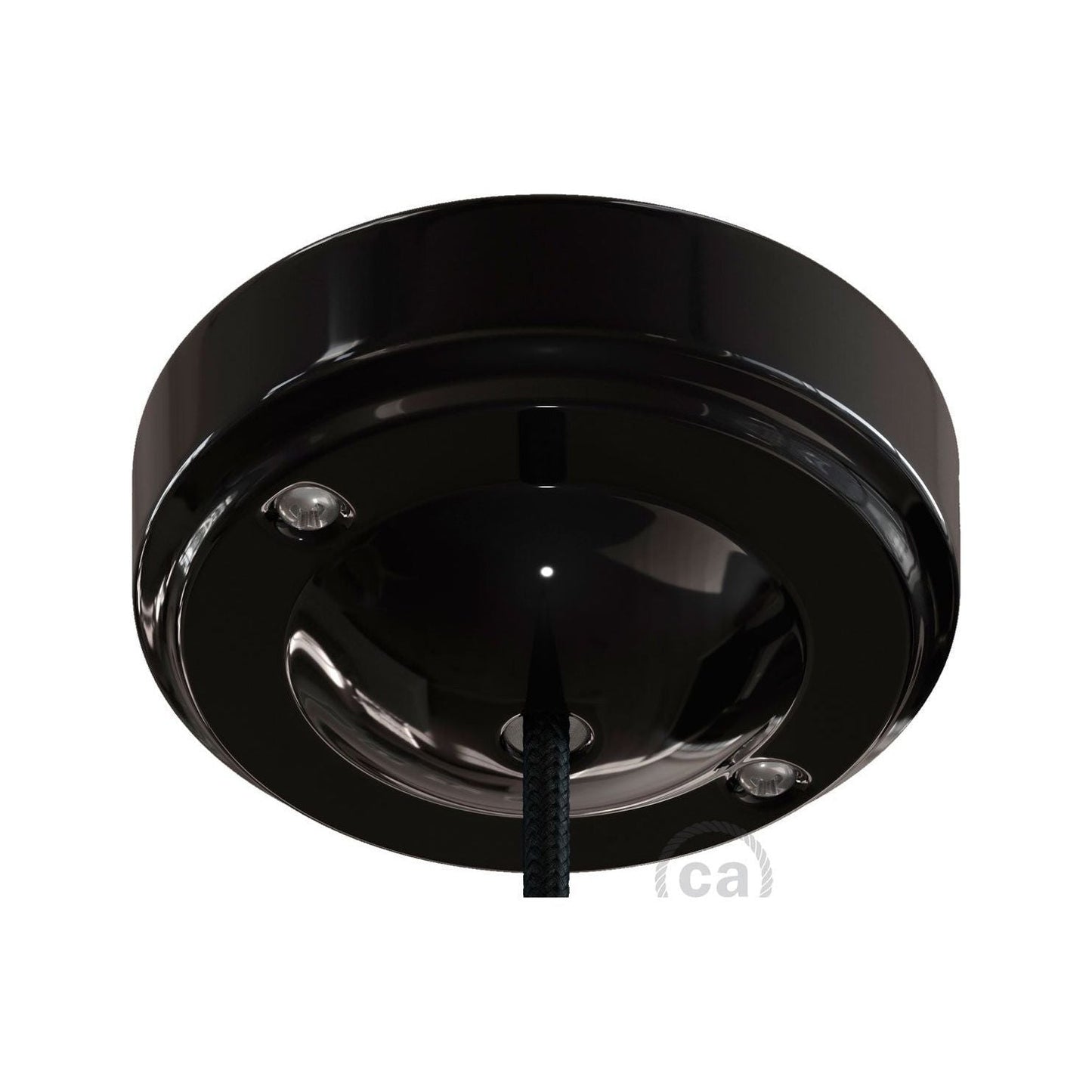 Posliininen pelkistetty kattoruusu 100mm (musta ja valkoinen) - Kotikauppa