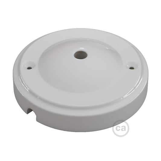 Posliininen pelkistetty kattoruusu 100mm (musta ja valkoinen) - Kotikauppa