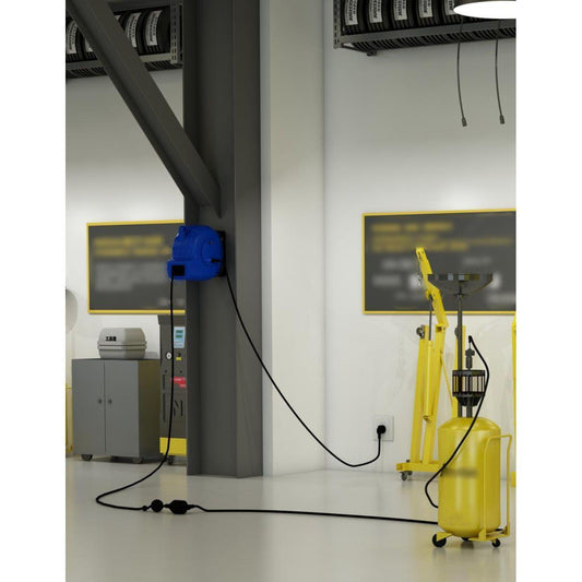 Kaapelikela, autotalliversio, maadoitettu, IP20, seinäkiinnityksellä 2m+10m