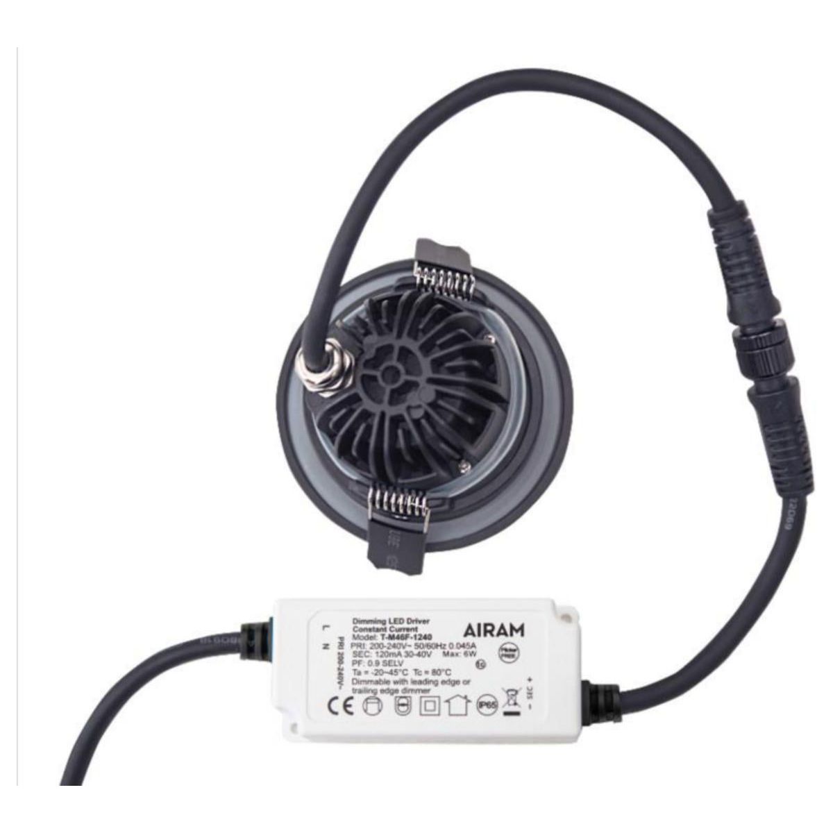 Alasvalo Airam Compact Outdoor IP65 840 musta